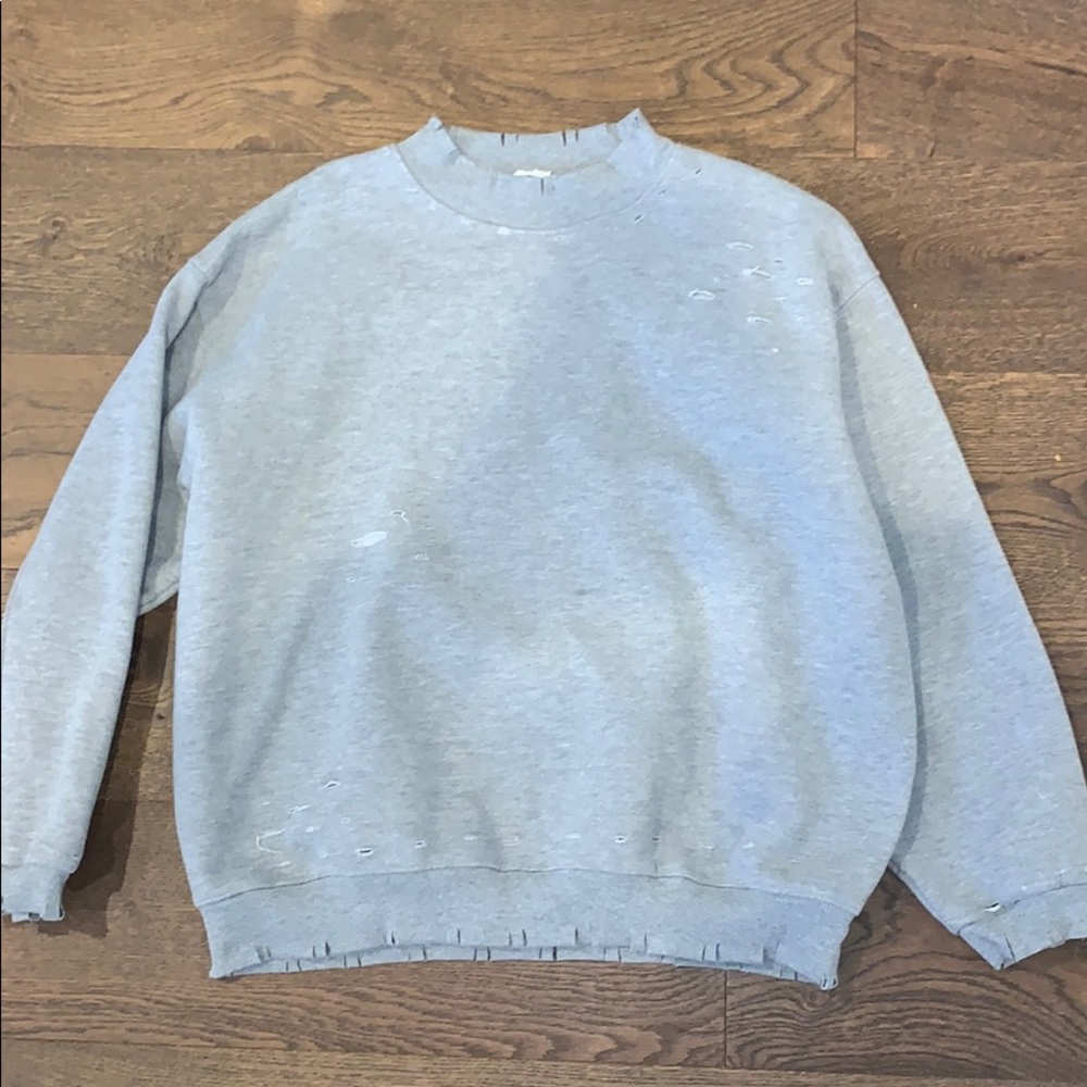 Distressed sweatshirt